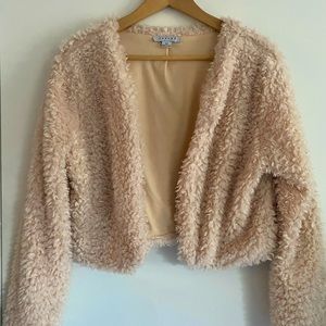 Favlux Faux Fur Cropped Teddy Jacket